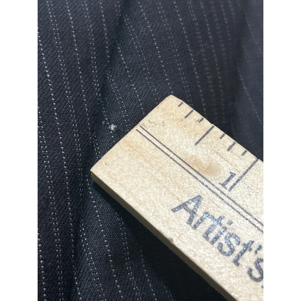 Calvin Klein Black Pinstripe 100% Wool Blazer Jacket -‎ Men's 40S